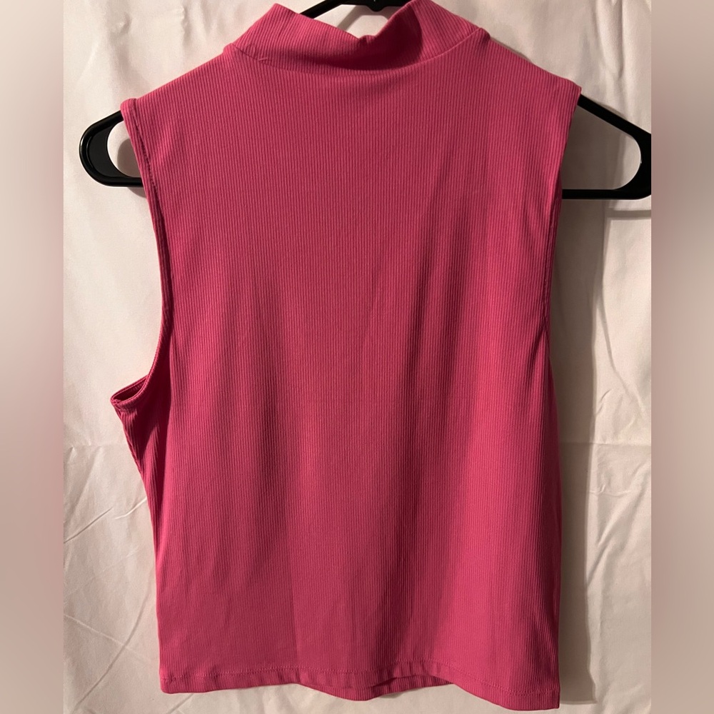 Express Fuchsia Ribbed Tank Top - Picture 4 of 4